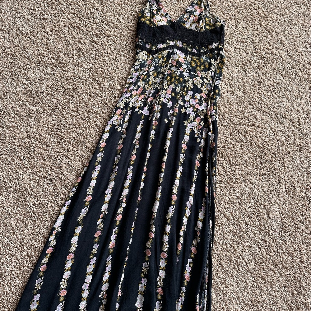 Free People Black Floral Maxi Dress